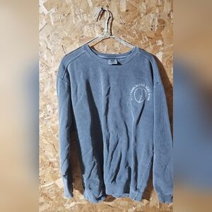 Grey Crewneck Sweatshirt with Small Chest Logo